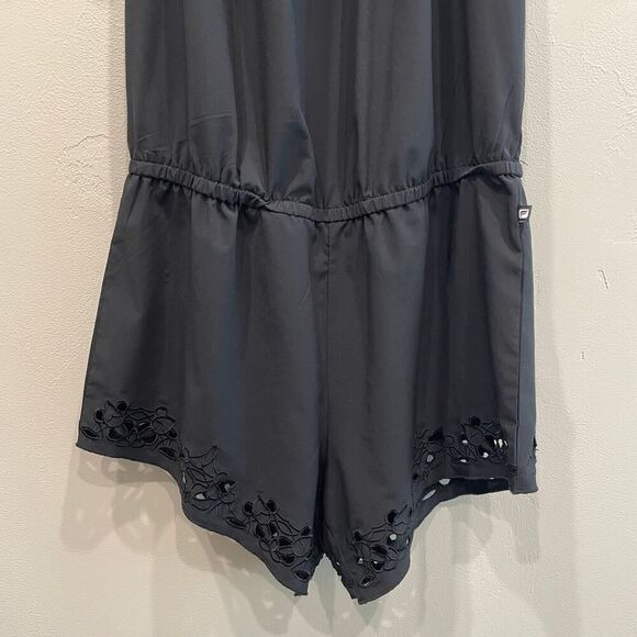 Fabletics Black Off the Shoulder Romper - Size: Small - Picture 5 of 7